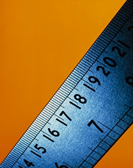 Steel ruler with inch and centimetre graduations Steel ruler with inch and centimetre graduations