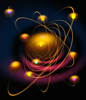 Images Dated 3rd July 2001: Subatomic particles abstract