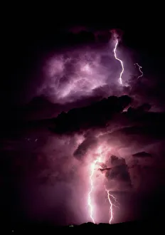 Summer lightning storm near Tuscon, Arizona, USA Summer lightning storm near Tuscon, Arizona, USA