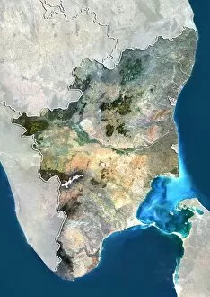 Tamil Nadu, India, satellite image