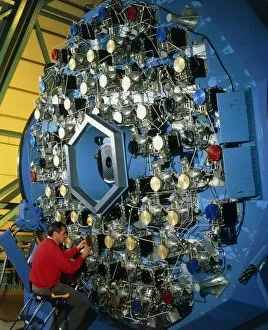 Technician with the WIYN telescopes active optics