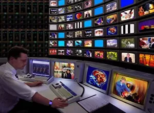 Images Dated 12th June 2001: Television control room