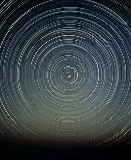 Images Dated 26th November 1987: Time-exposure photo of polar star trails