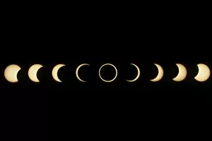 Images Dated 12th September 2003: Time-lapse image of a solar eclipse
