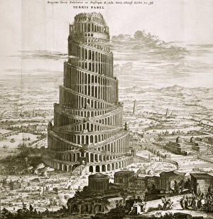 Tower of Babel, 17th-century artwork C016/8933 Tower of Babel, 17th-century artwork C016/8933