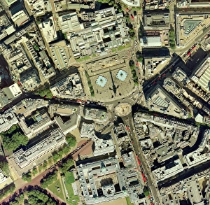 Trafalgar square, aerial photograph Trafalgar square, aerial photograph
