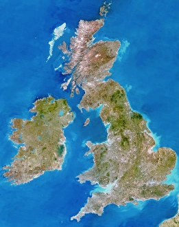 True-colour satellite image of the British Isles True-colour satellite image of the British Isles
