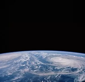 Typhoons Odessa and Pat, seen from Shuttle 51-I