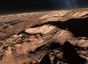 Valles Marineris Gallery: Valles Marineris landscape, Mars, artwork