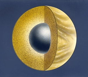 Venuss internal structure, artwork Venuss internal structure, artwork