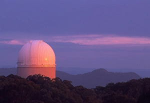View of the Anglo-Australian Telescope at sunrise View of the Anglo-Australian Telescope at sunrise