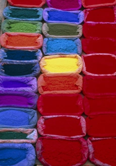 Images Dated 22nd May 1998: View of several bags of coloured dye powder