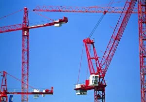 Images Dated 20th July 1998: View of cranes on a construction site