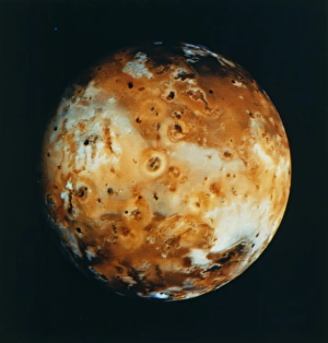 Voyager 1 composite image of Jupiters moon Io Voyager 1 composite image of Jupiters moon Io