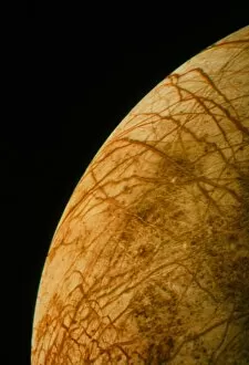 Voyager 2 photo europa jupiters moons