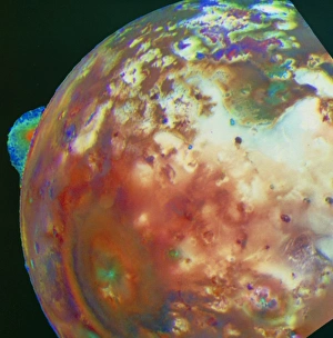 Voyager image of Io showing volcanic plume of Loki Voyager image of Io showing volcanic plume of Loki