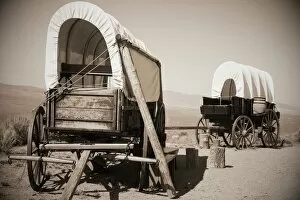 Wild West covered wagons