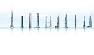 Worlds tallest buildings, artwork Worlds tallest buildings, artwork