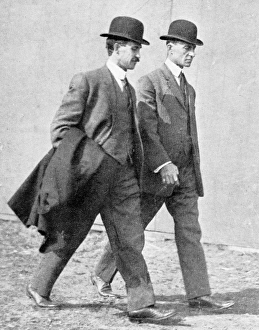 The Wright brothers, US aviation pioneers The Wright brothers, US aviation pioneers