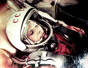 Images Dated 13th April 1985: Yuri Gagarin onboard Vostok 1