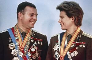 Images Dated 13th April 1985: Yuri Gagarin and Valentina Tereshkova