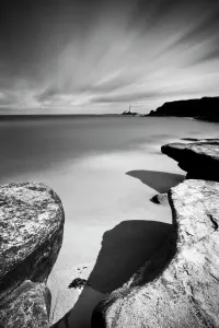 North East England Photography Prints: Lighthouse Clouds