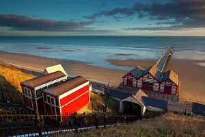 Tourism Collection: England, Cleveland, Saltburn-by-the-Sea. View from the top of the funicular railway