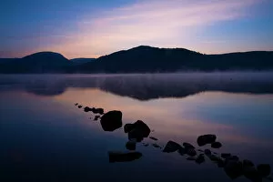 County Gallery: England, Cumbria, Lake District National Park. Dawn at Low Wray