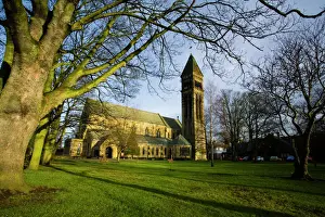 Prints of England, Tyne and Wear, Jesmond. The Grade I listed Parish Church of St George in Jesmond, is a fine example of Victorian art and architecture Tyne And Wear Prints: Print of Jesmond's Grade I listed Parish Church of St George
