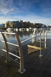 Prints of England, Lincolnshire, Lincoln. Brayford Quays, a waterfront development in the City of Lincoln located on the Brayford Pool Lincoln Prints: Lincolnshire Print: Brayford Quays Waterfront Scene