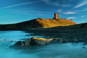 Embleton Bay Print, Last Light on Lilburn Tower