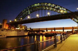 Prints of England, Tyne and Wear, Newcastle Upon Tyne. The famous Tyne Bridge and river Tyne in the city of Newcastle Upon Tyne Northern Ireland Prints: Tyne Bridge Print, Newcastle Upon Tyne