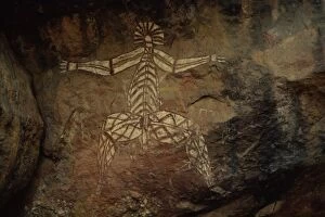 Rock Art Gallery: Aboriginal painting, Kakadu, Northern Territory, Australia, Pacific