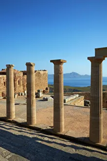 Acropolis, Lindos, Rhodes, Dodecanese, Greek Islands, Greece, Europe Acropolis, Lindos, Rhodes, Dodecanese, Greek Islands, Greece, Europe