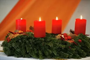 Advent candles, Geneva, Switzerland, Europe