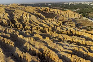 Aerial of the Al Qarah mountain, Al Ahsa (Al Hasa) Oasis, UNESCO World Heritage Site Aerial of the Al Qarah mountain, Al Ahsa (Al Hasa) Oasis, UNESCO World Heritage Site