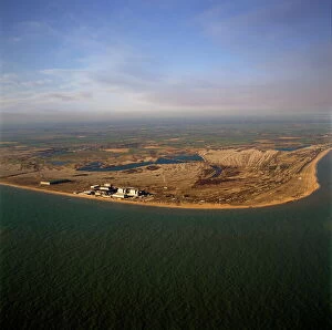Aerial image of Dungeness Nuclear Power Station, Dungeness headland, Kent