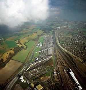 Aerial image of entrance to The Channel Tunnel (Chunnel) (Eurotunnel) Aerial image of entrance to The Channel Tunnel (Chunnel) (Eurotunnel)