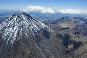 Aerial of Mount Ngauruhoe, Tongariro National Park, UNESCO World Heritage Site Aerial of Mount Ngauruhoe, Tongariro National Park, UNESCO World Heritage Site