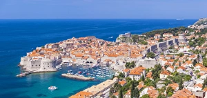 Aerial panorama of Old Port and Dubrovnik Old town, UNESCO World Heritage Site, Dubrovnik Aerial panorama of Old Port and Dubrovnik Old town, UNESCO World Heritage Site, Dubrovnik