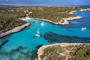 Aerial of Parc Natural de Mondrago, Mallorca (Majorca), Balearic Islands, Spain Aerial of Parc Natural de Mondrago, Mallorca (Majorca), Balearic Islands, Spain
