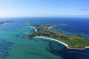 Images Dated 28th June 2011: AerIal photo of St. Martins island, Isles of Scilly, England, United Kingdom, Europe