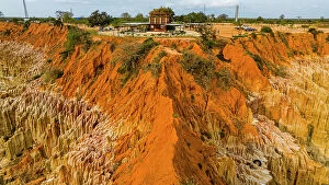 Luanda Collection: Aerial of the sandstone erosion landscape of Miradouro da Lua (Viewpoint of the Moon)