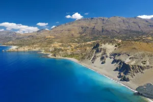 Greece Gallery: Aerial view of Agios Pavlos Beach on the island of Crete, Greek Islands, Greece, Europe