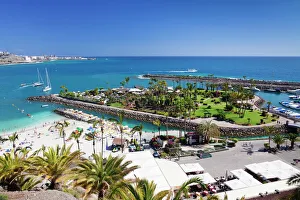 Aerial view of Anfi del Mar, Playa de la Verga, Gran Canaria, Canary islands, Spain, Atlantic, Europe Aerial view of Anfi del Mar, Playa de la Verga, Gran Canaria, Canary islands, Spain, Atlantic, Europe