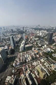 Bitexco Financial Tower Gallery: Aerial view of the city of Ho Chi Minh City (Saigon), from the Bitexco Financial Tower, Vietnam