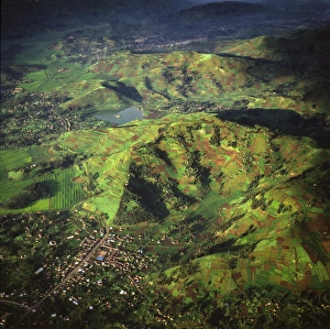 Related Images Gallery: Aerial view of intensive agriculture in Rwanda, Africa