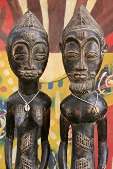 Saint-Louis Gallery: African statues, Saint Louis, Senegal, West Africa, Africa