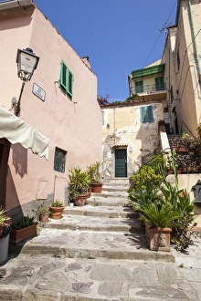 Ancient alley, Porto Azzurro, Elba Island, Livorno Province, Tuscany, Italy, Europe Ancient alley, Porto Azzurro, Elba Island, Livorno Province, Tuscany, Italy, Europe