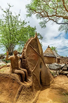 Related Images Collection: Animist shrine on the border of Nigeria, Northern Cameroon, Africa